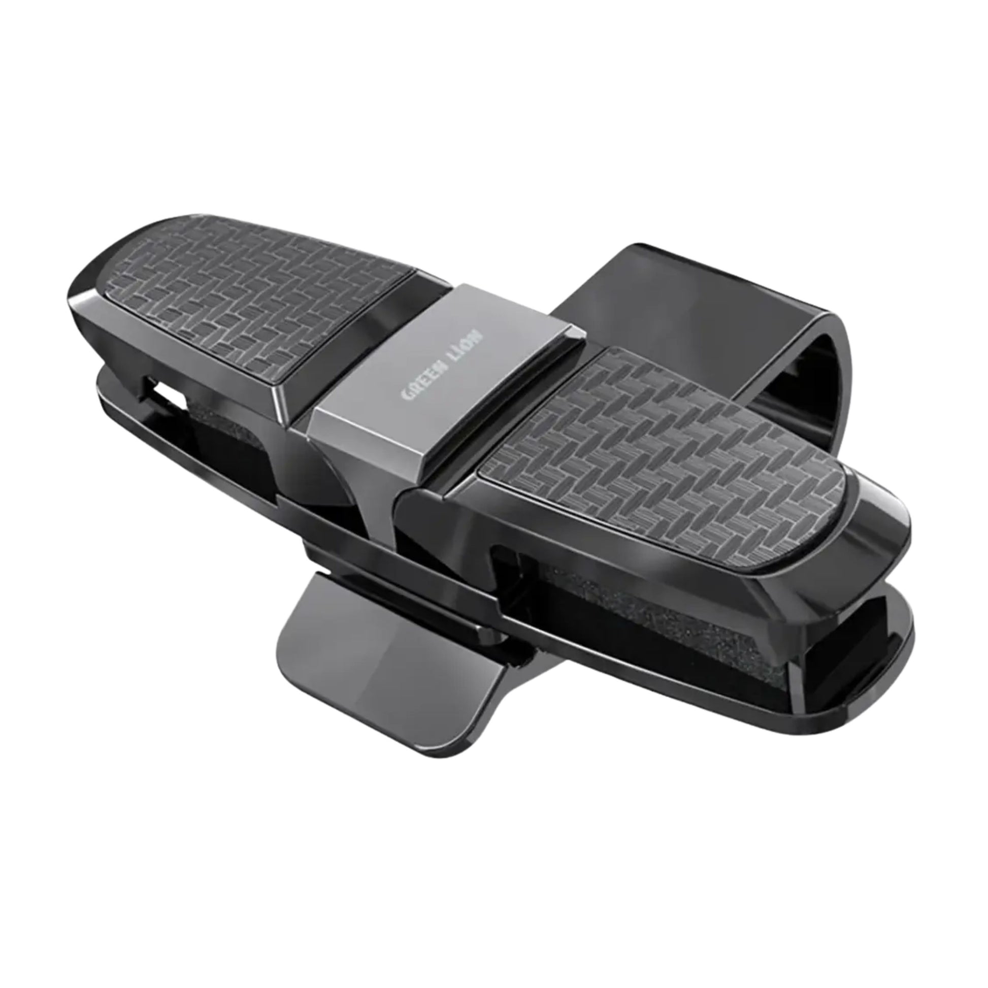 Green Lion Visor Guard Car Sunglasses Holder - Black