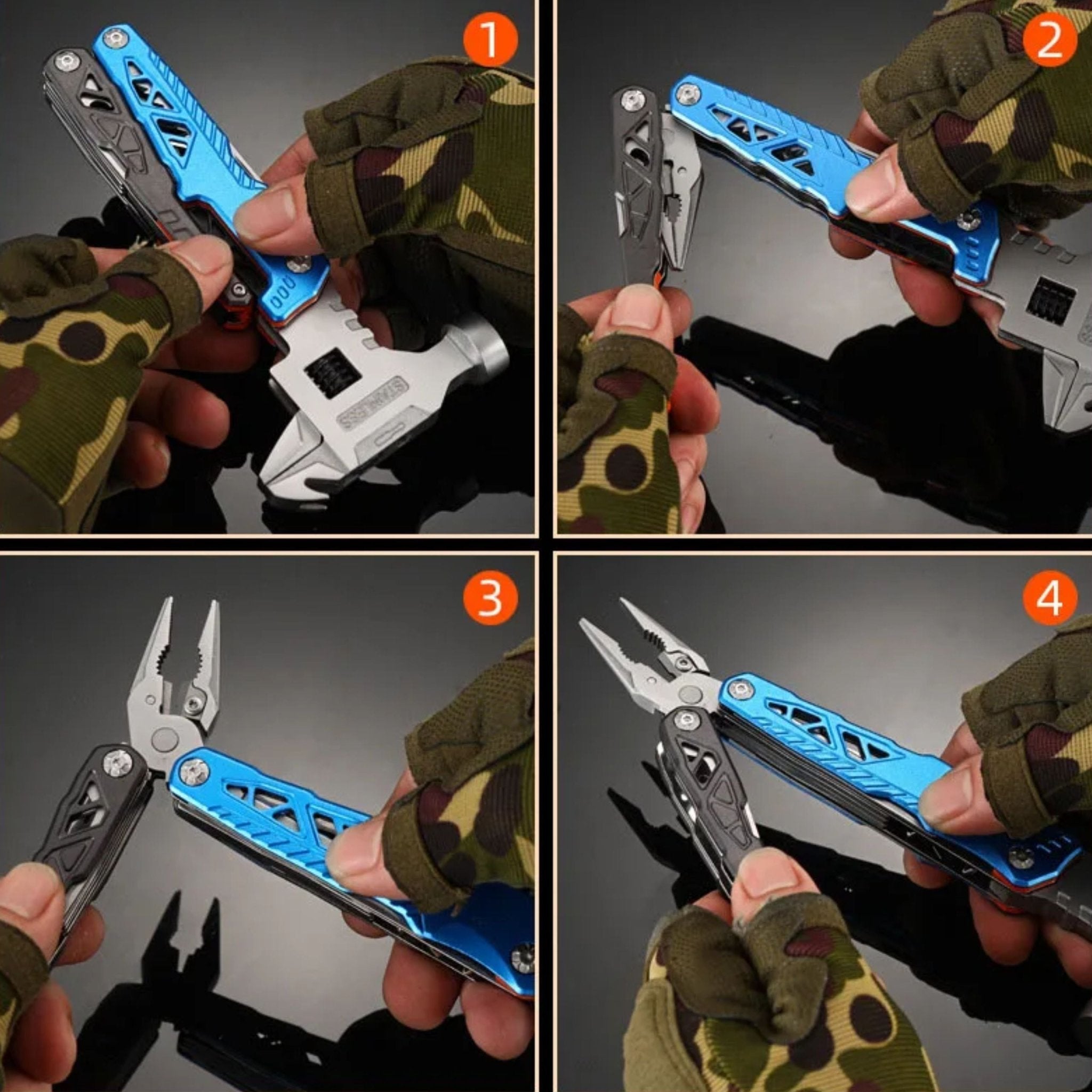 18 IN 1 Multi Tool Knife - Blue