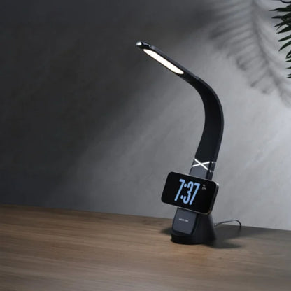 Green Lion Mag LED Desk Lamp with Wireless Snap & Charge – Black