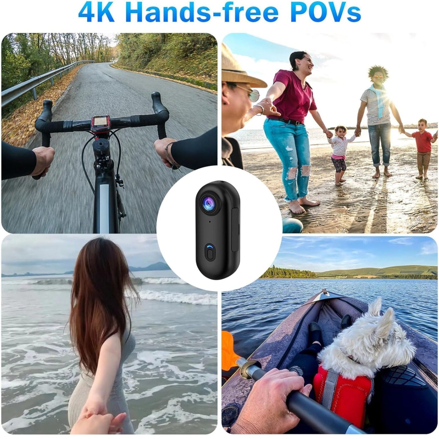 4K WiFi Sports Camera H.265 - Black
