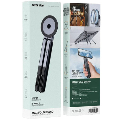 Green Lion Mag Fold Stand for Laptop, Tablets & Phones - Gray