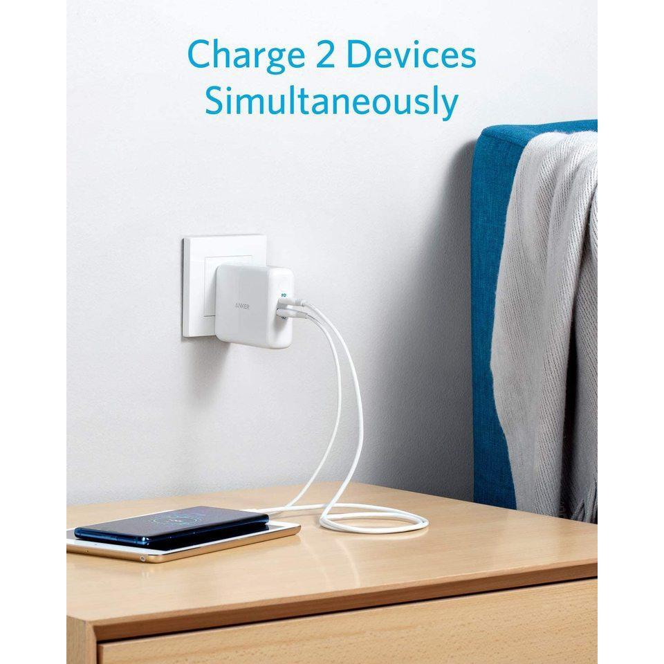ANKER 2 in 1 Powerbank + Wall Charger - White