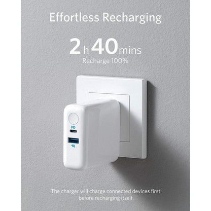 ANKER 2 in 1 Powerbank + Wall Charger - White
