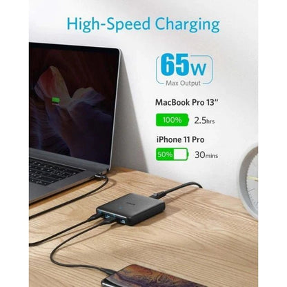 ANKER Powerport Atom III 4-Port 65W Slim - Blue