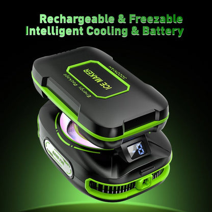 Adjustable Gaming Semiconductor Phone Cooling Radiator with Wireless 3000mAh Backpack Battery - Black