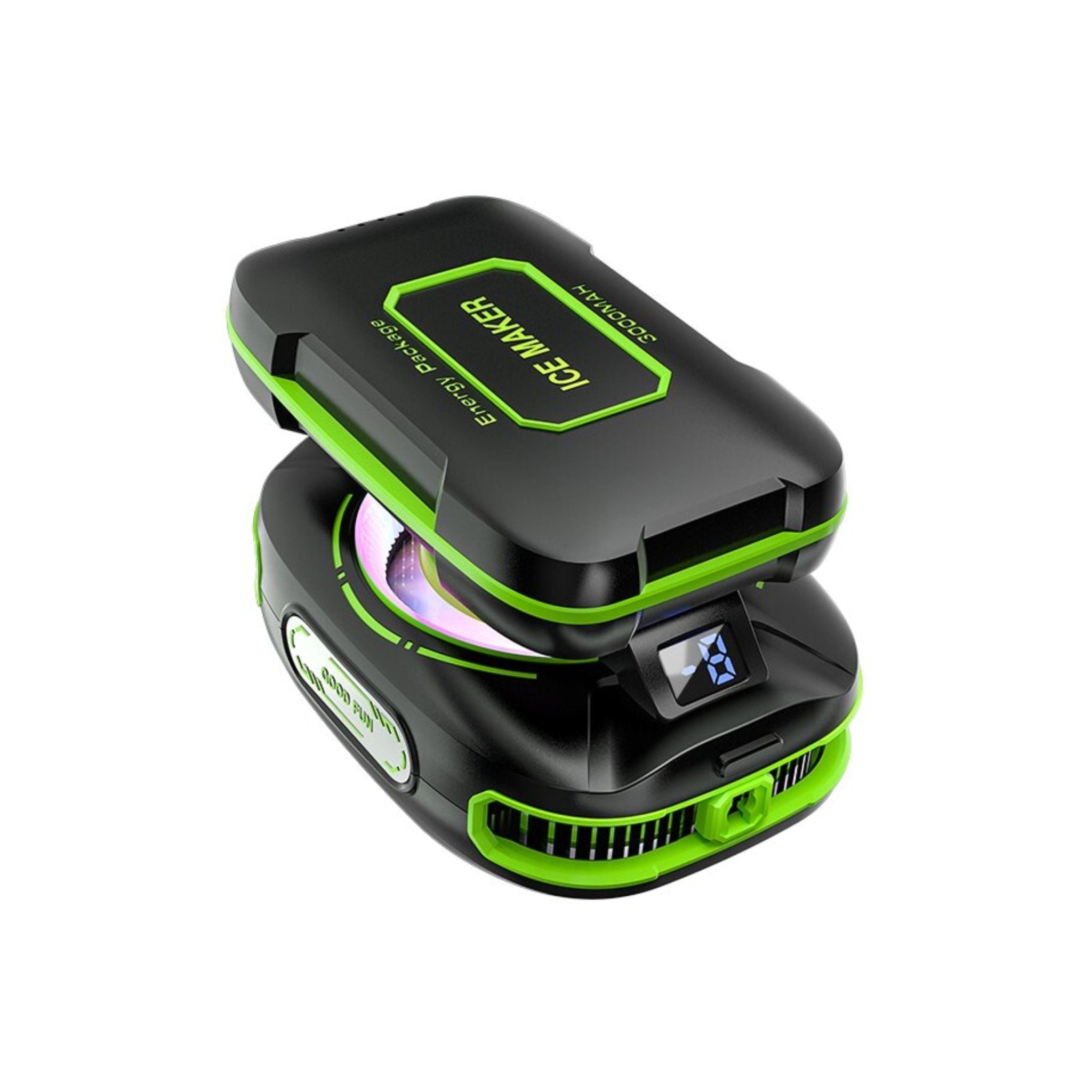 Adjustable Gaming Semiconductor Phone Cooling Radiator with Wireless 3000mAh Backpack Battery - Black