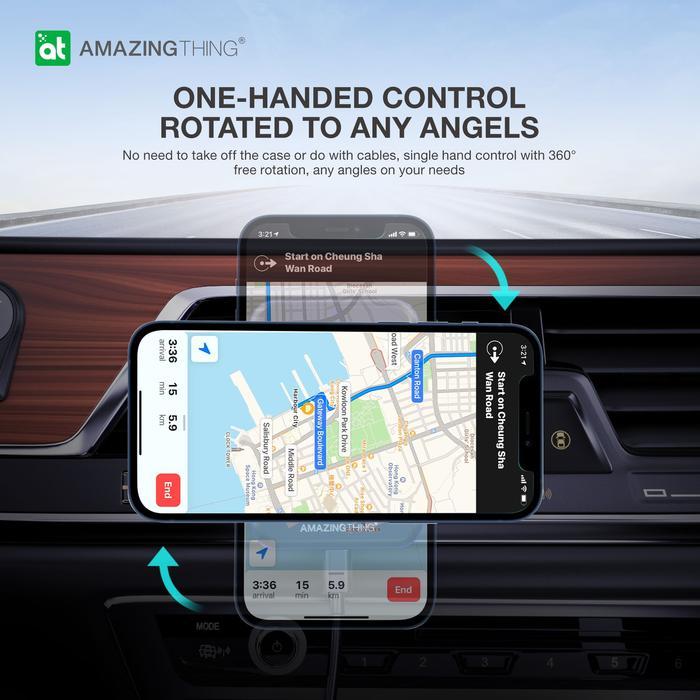 Amazing Thing Speed Pro Magsafe Car Mount Car Charger 15w