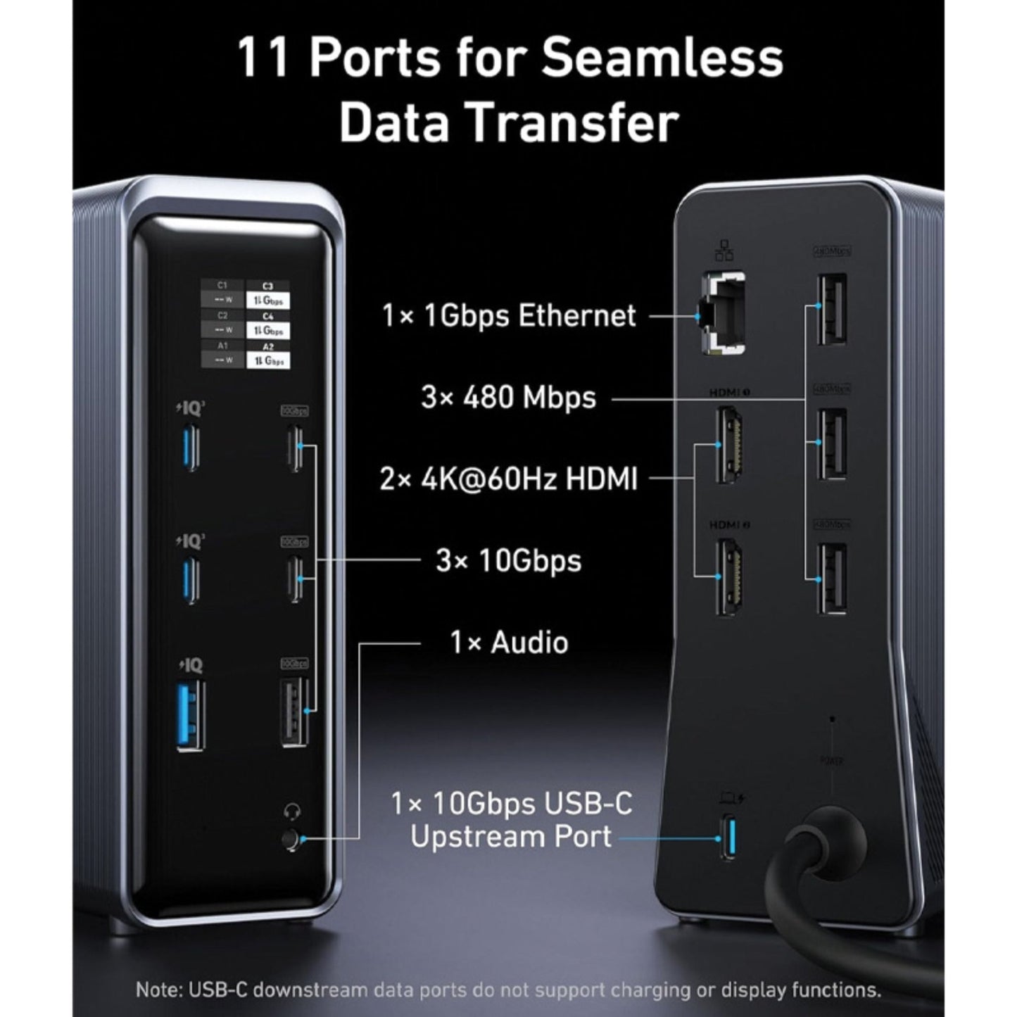 Anker 14-in-1 Highly Integrated Workstation Dock 4K 10Gbps 160W - Black