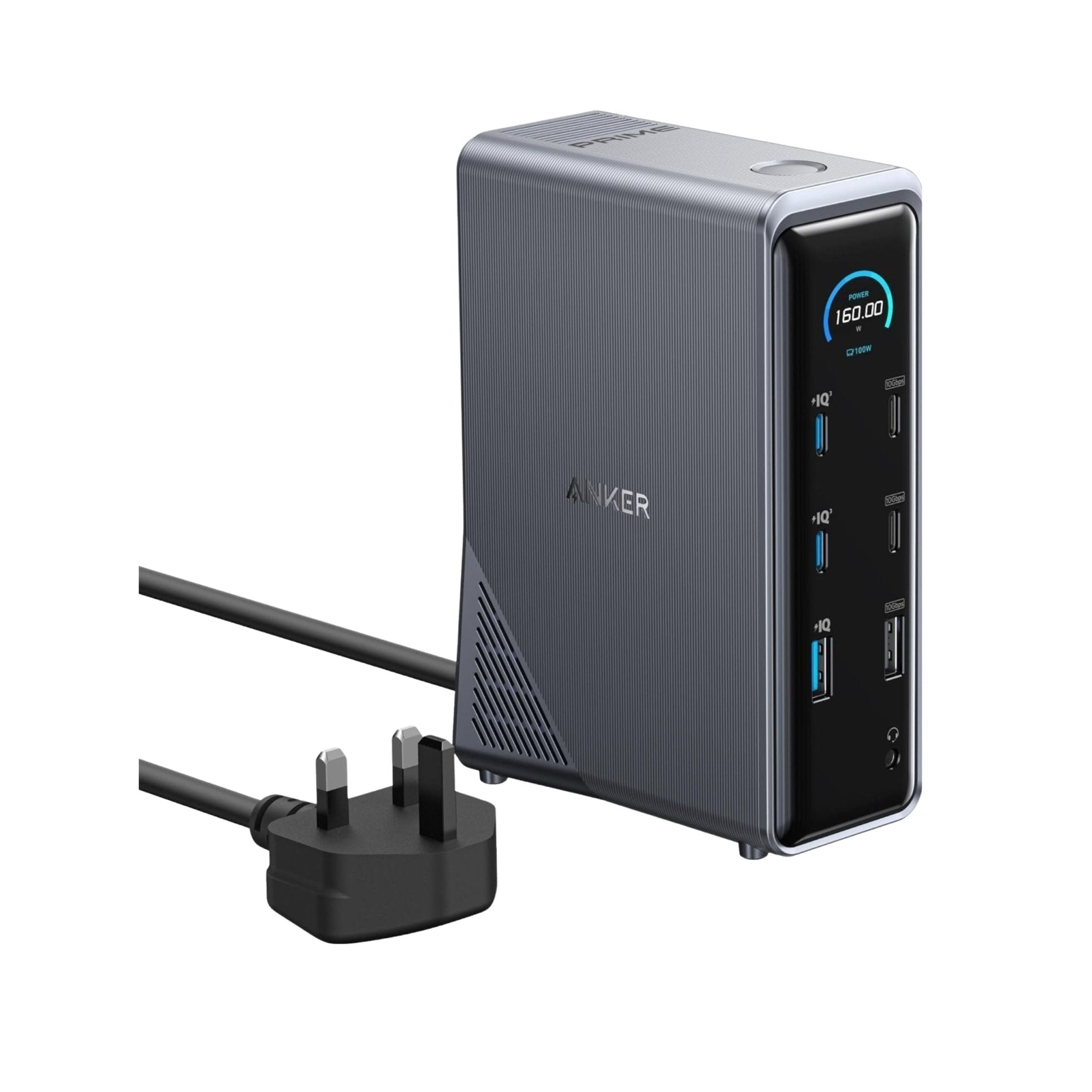 Anker 14 - in - 1 Highly Integrated Workstation Dock 4K 10Gbps 160W - Black - STOORE.AE | ستور الامارات