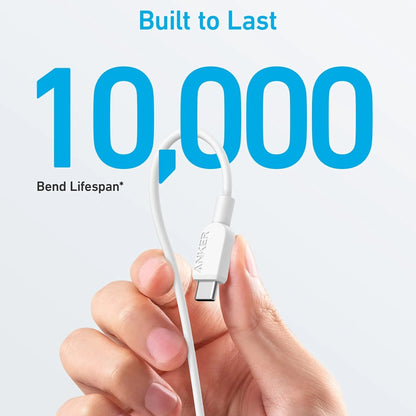 Anker 20W Dual Port High Speed Charger with USB C to USB C Cable 1.5m - White