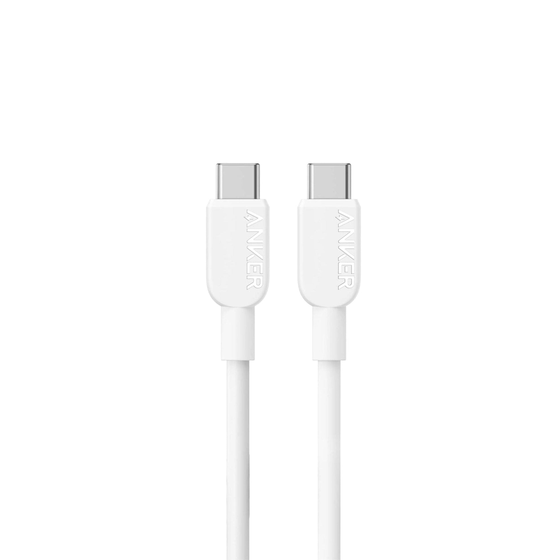 Anker 20W Dual Port High Speed Charger with USB C to USB C Cable 1.5m - White