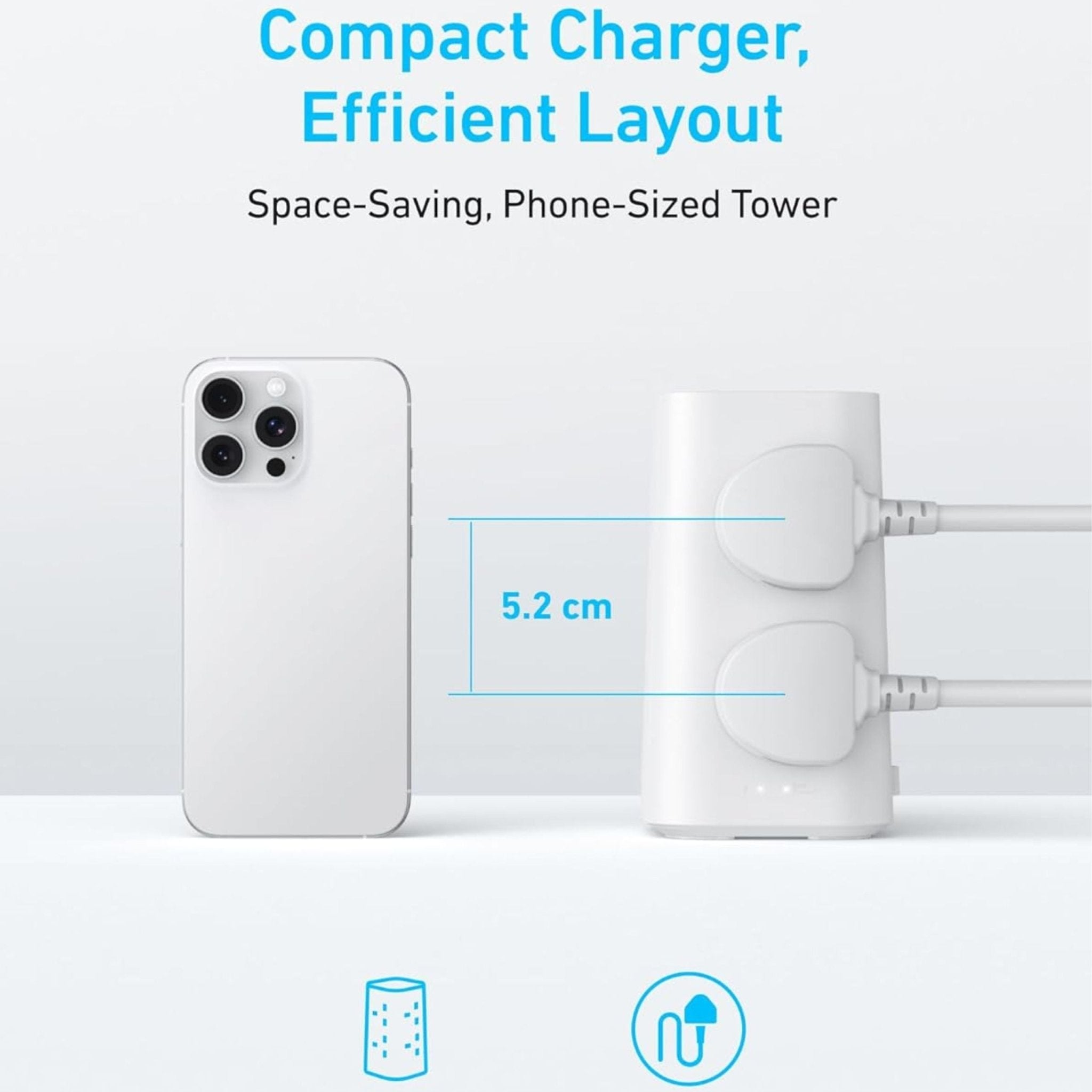 Anker 20W USB C Fast Charging Power Strip - Black