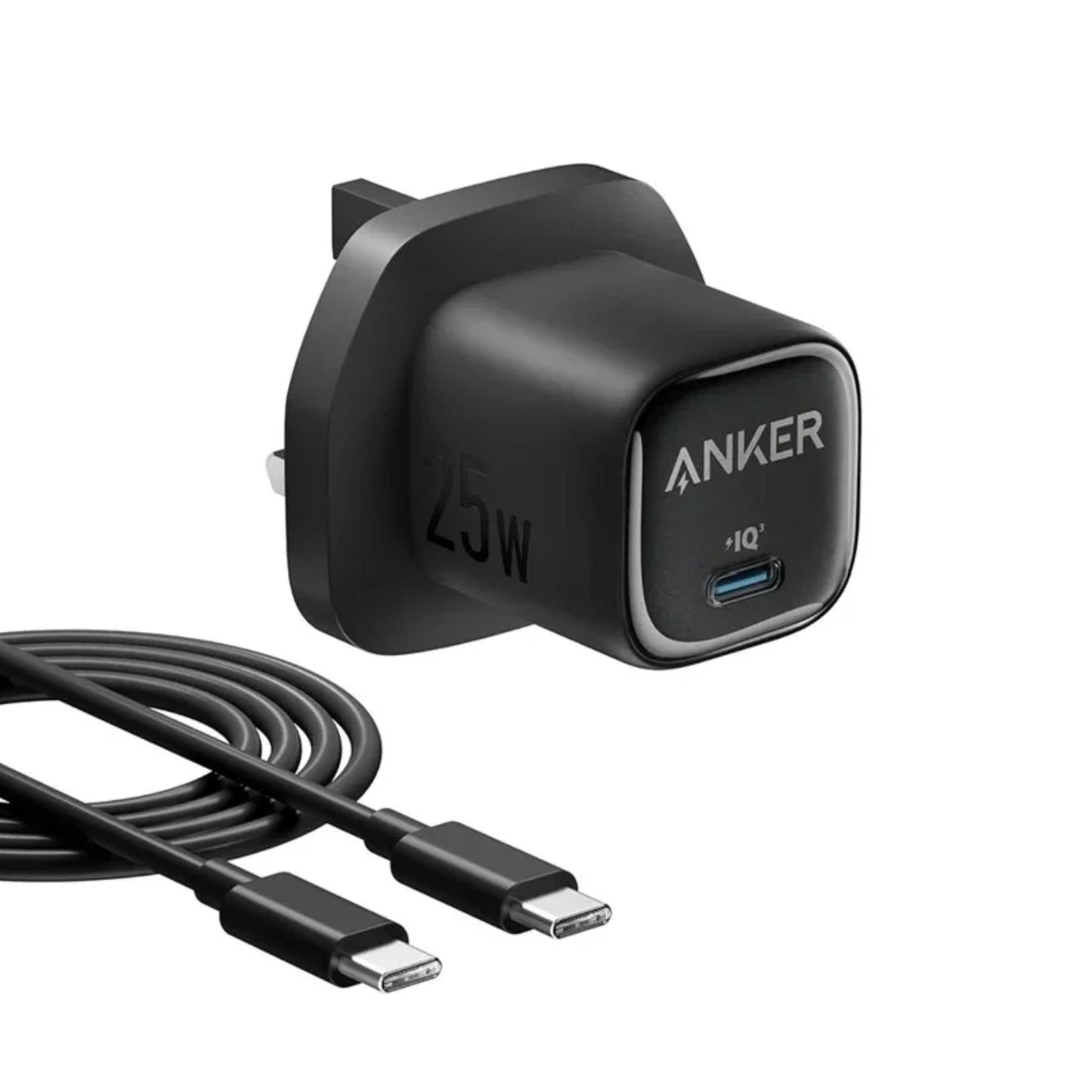 Anker 25W Charger with USB C to USB C Cable - Black