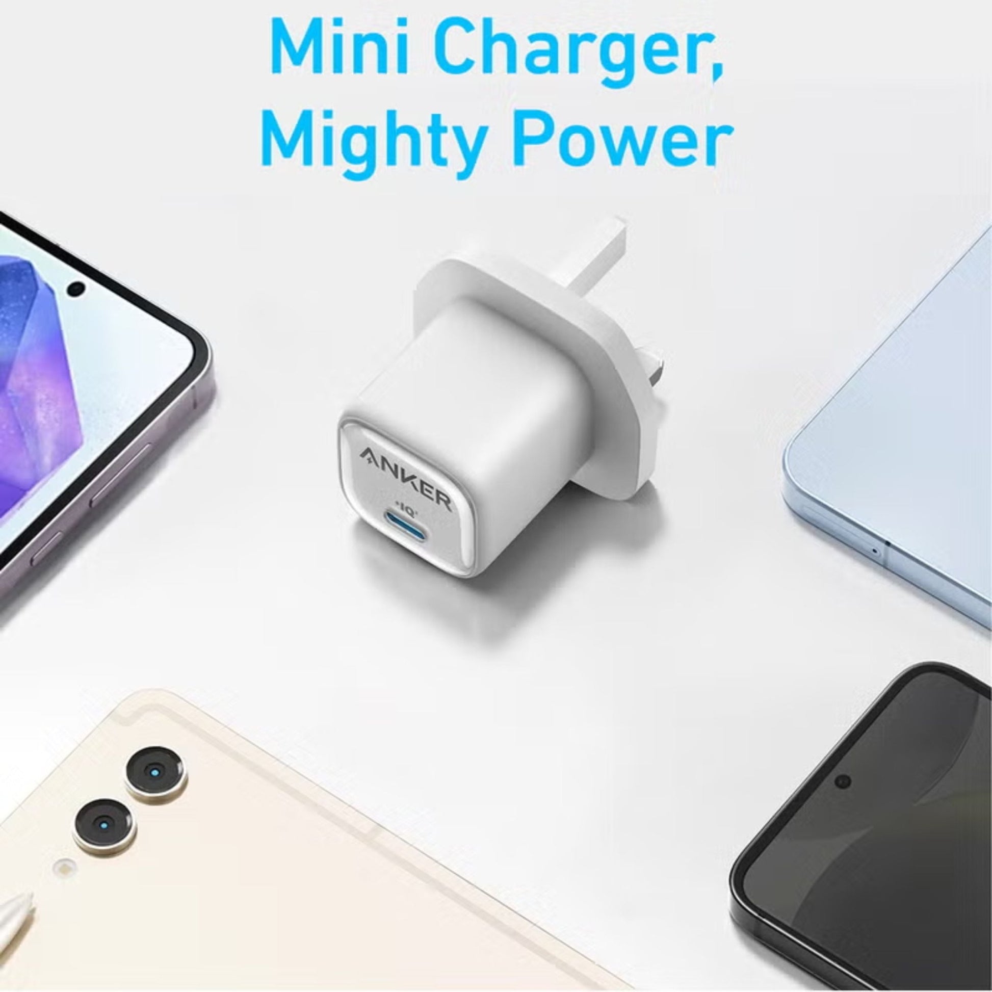 Anker 25W Charger with USB C to USB C Cable - White