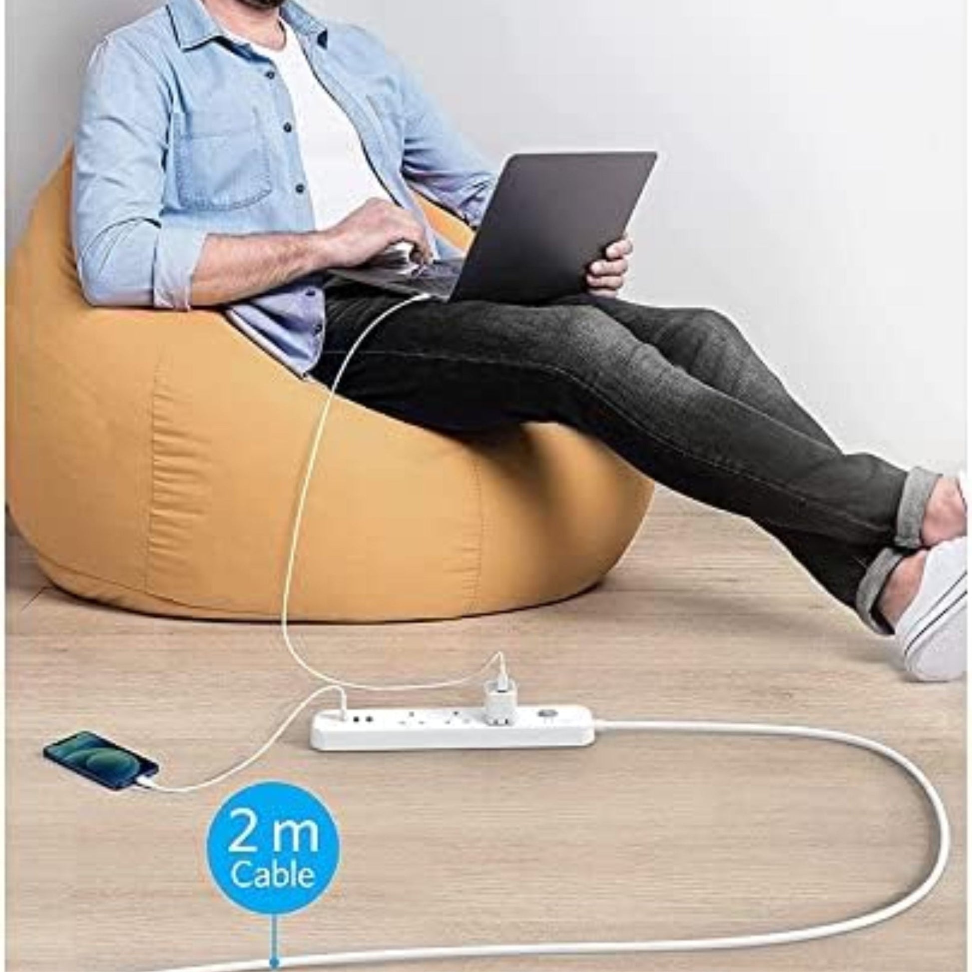 Anker 3 Outlet Power Strip With 2 Usb Ports and 1 PD Port - White