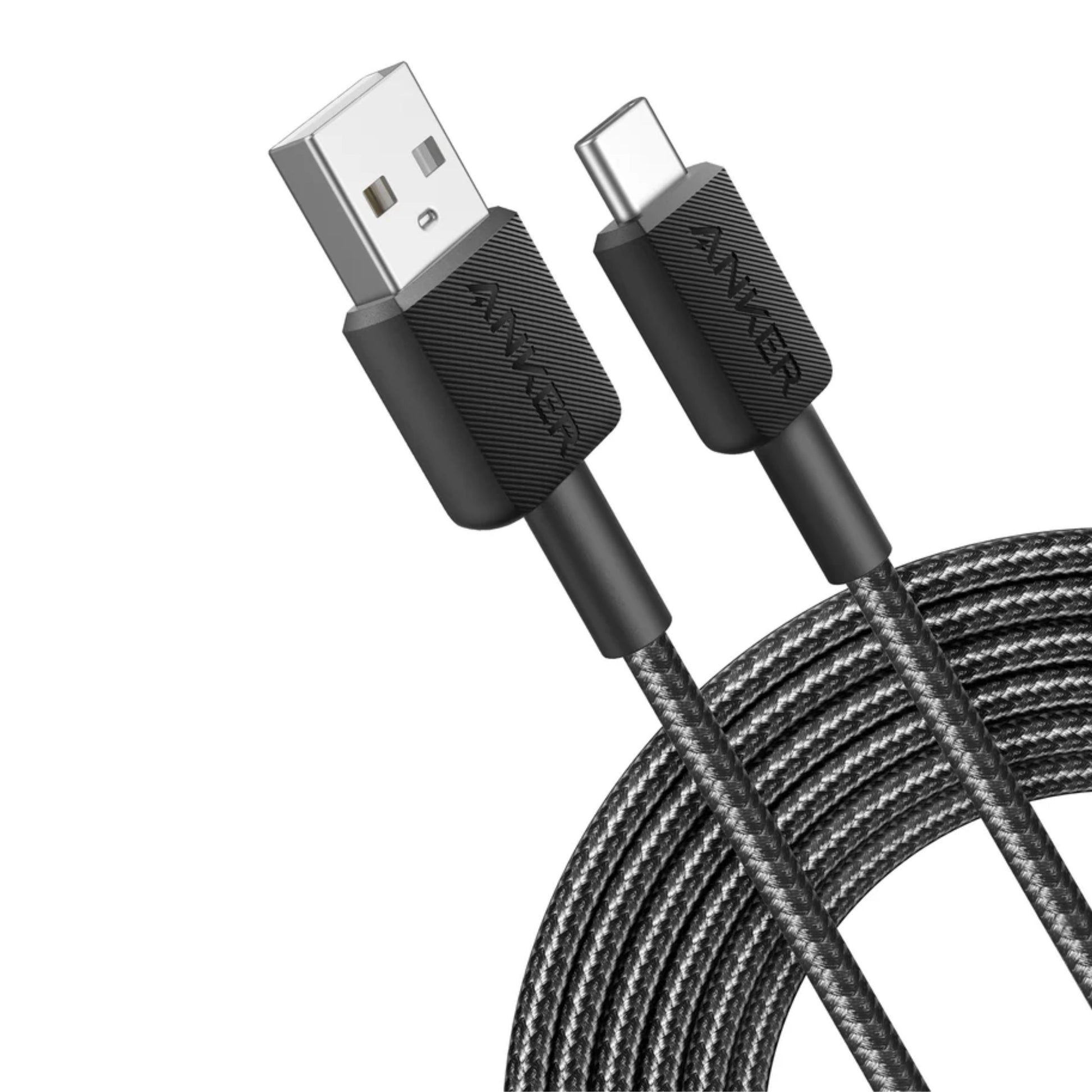 Anker 322 Braided USB-A to USB-C Cable 10ft - Black