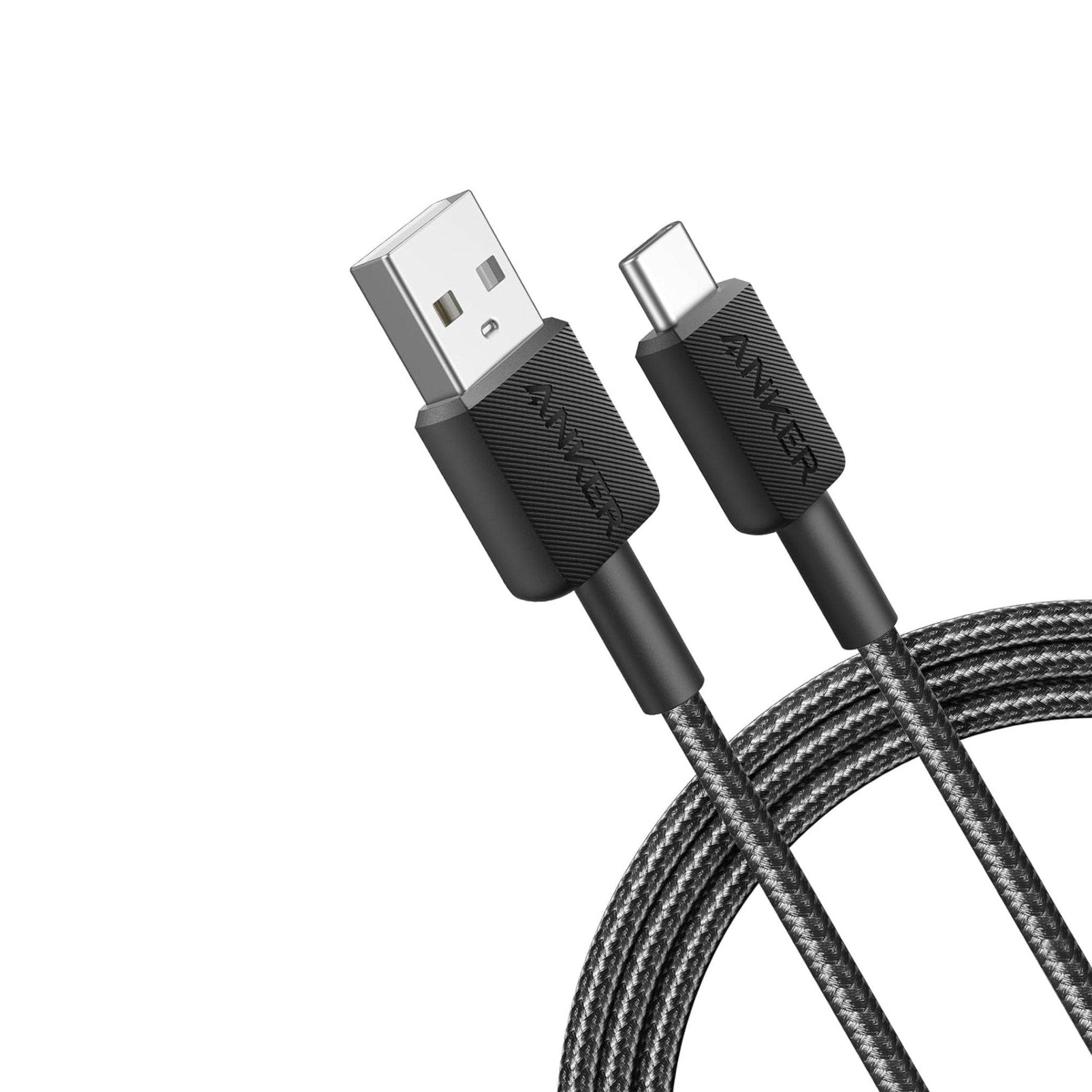 Anker 322 USB-A To USB-C Cable 1.8m Braided - Black
