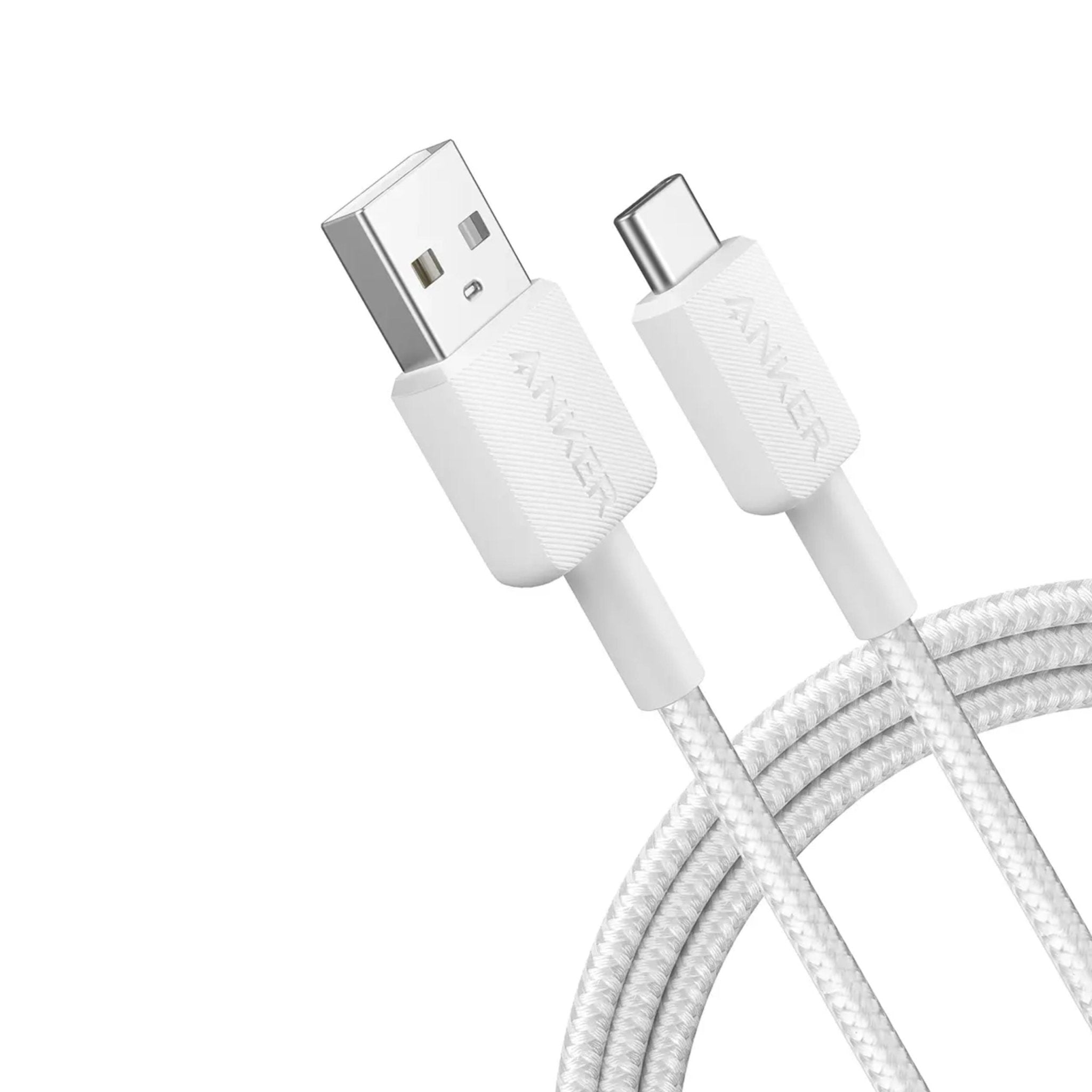 Anker 322 USB-A to USB C Cable Braided 1m - White