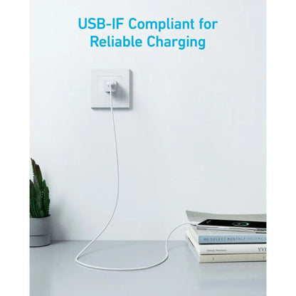 Anker 322 USB-A to USB C Cable Braided 1m - White