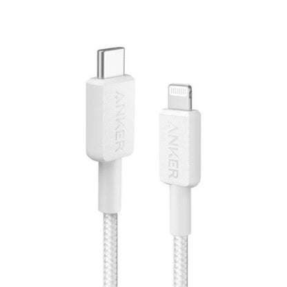 Anker 322 USB-C to Lightning Cable Braided 3ft (0.9m) - White