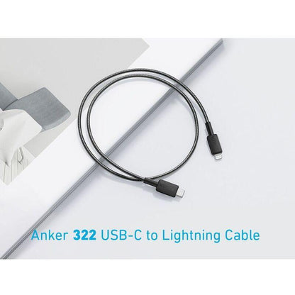 Anker 322 USB-C to Lightning Cable Braided 6ft(1.8m) - Black