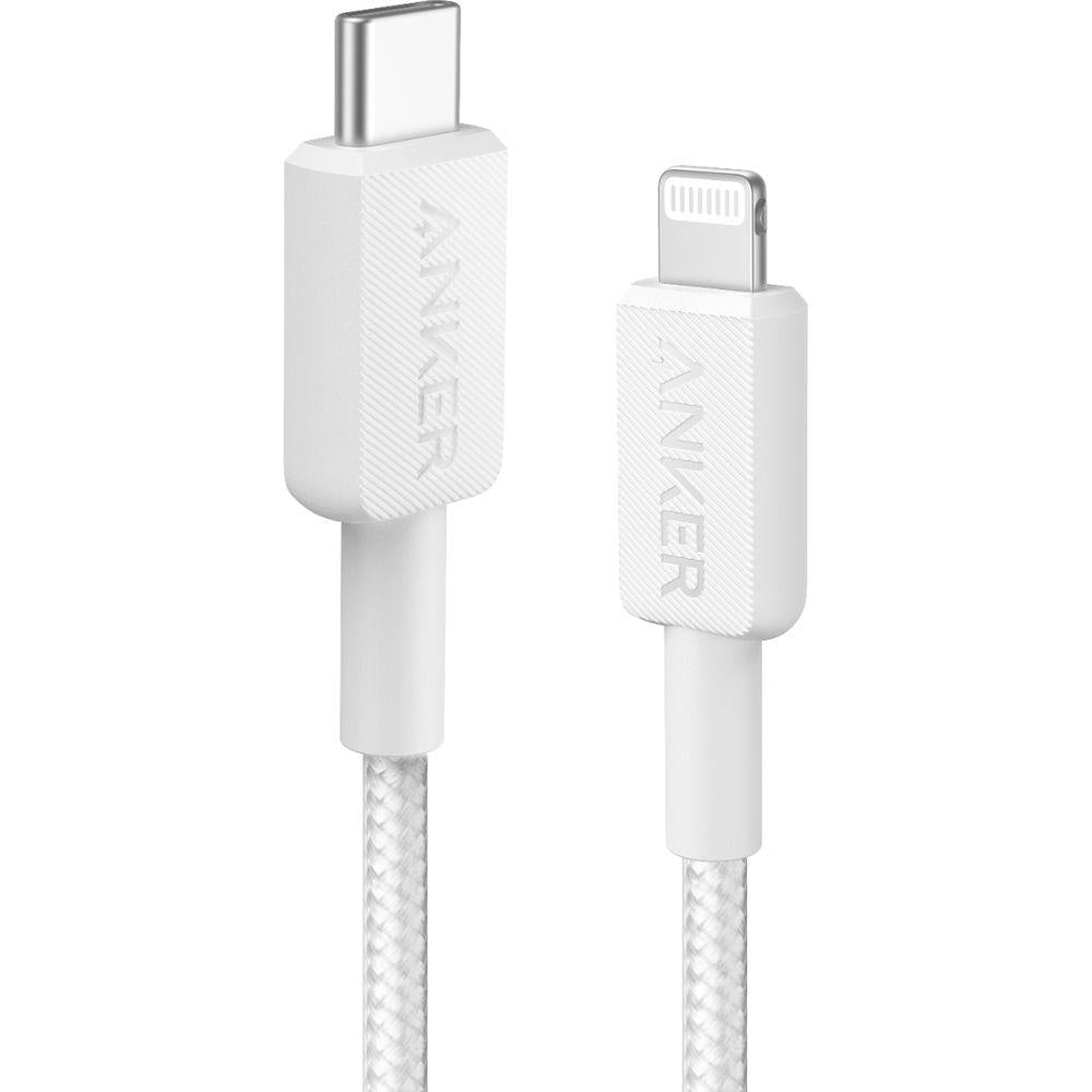 Anker 322 USB-C to Lightning Cable Braided 6ft(1.8m) - White