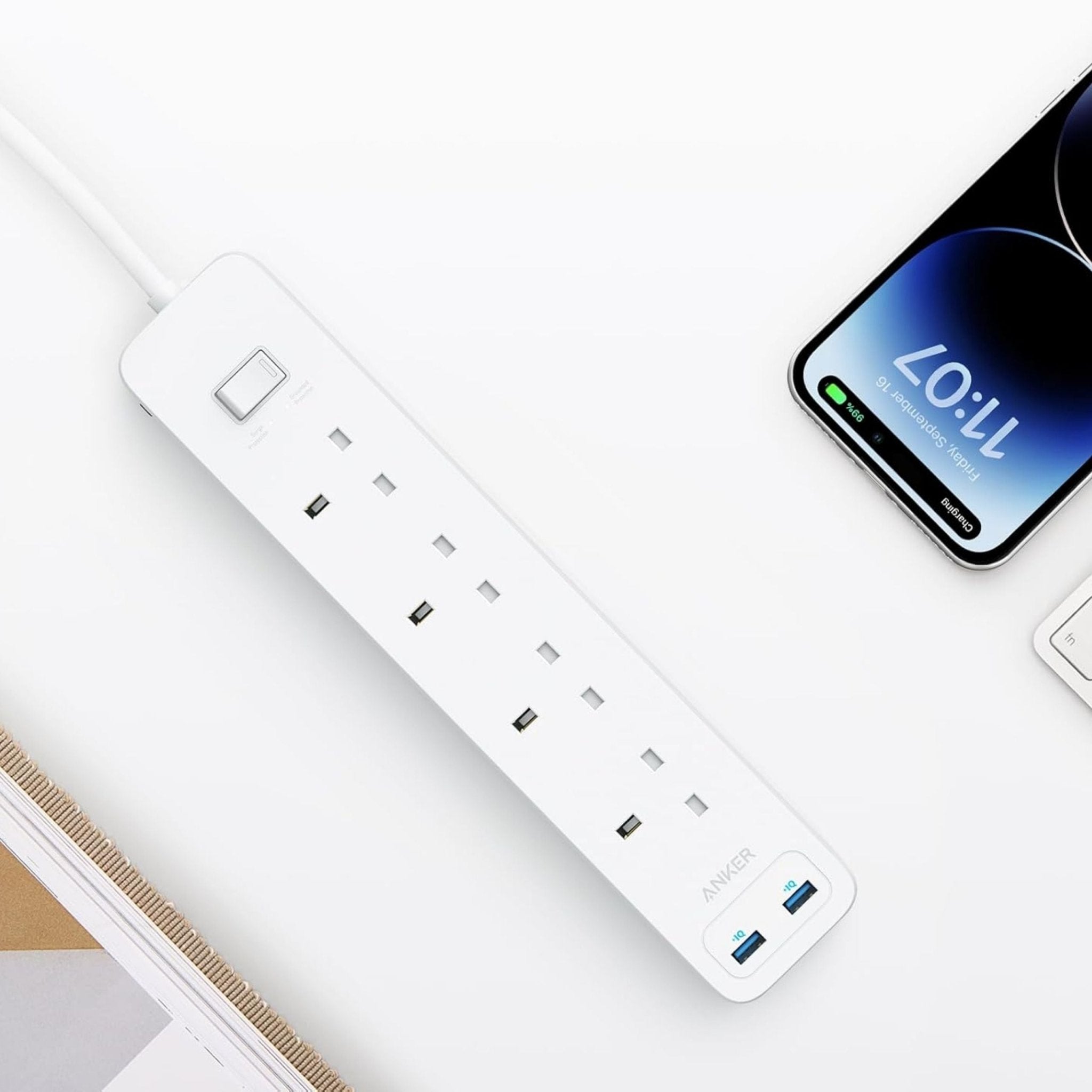 Anker 322 USB Power Strip 6 in 1 A9142K21 - White