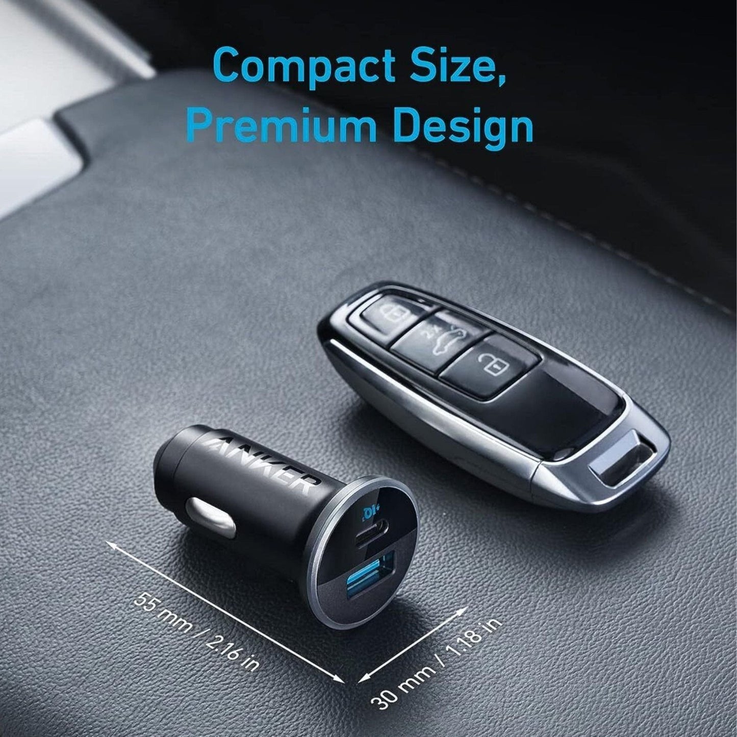 Anker 323 Car Charger 52.5W - Black