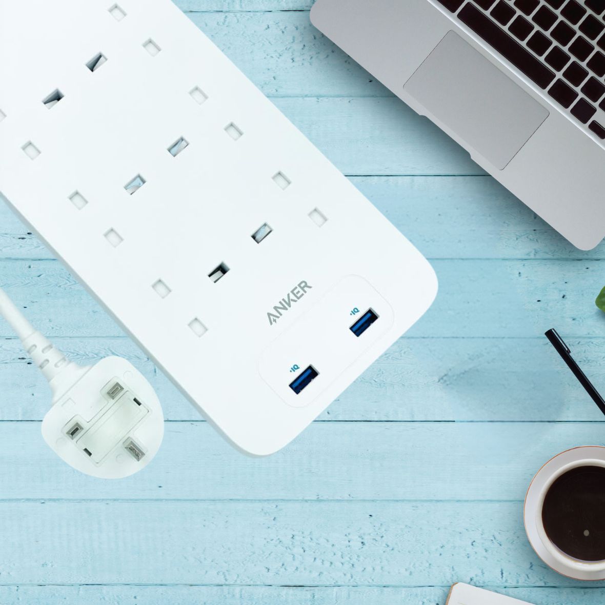 Anker 342 USB Power Strip 10 in 1 A9182K21 - White