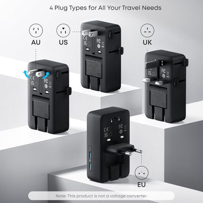 Anker 5-in-1 Nano Travel Adapter 20W - Black