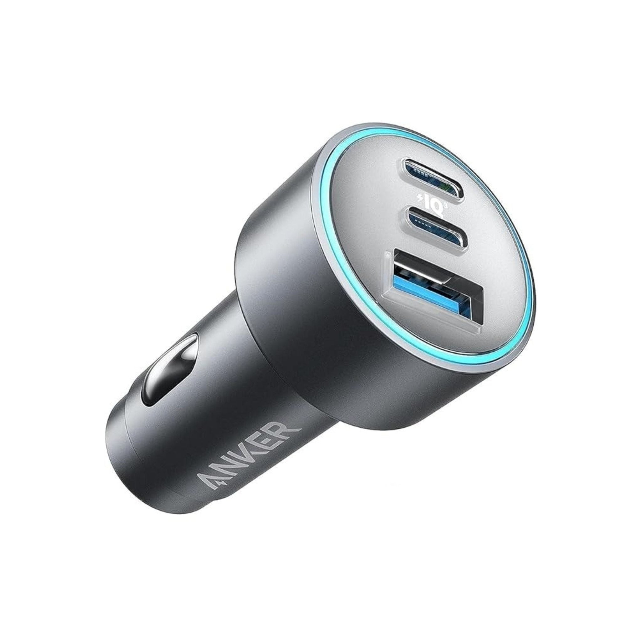 Anker 535 Car Charger 67W With 1 USB & 2 Type-C Ports - Silver