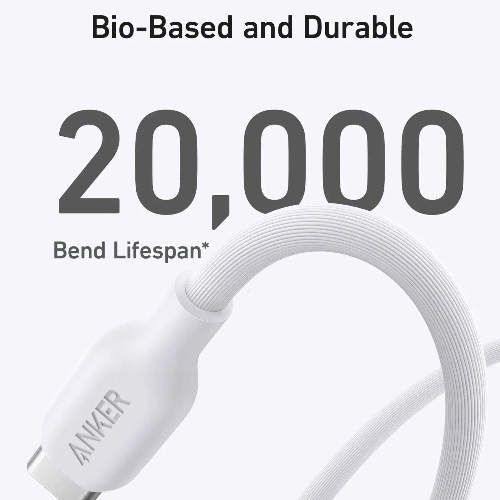 Anker 542 USB-C to Lightning Cable (Bio-Based) 1.8m -White