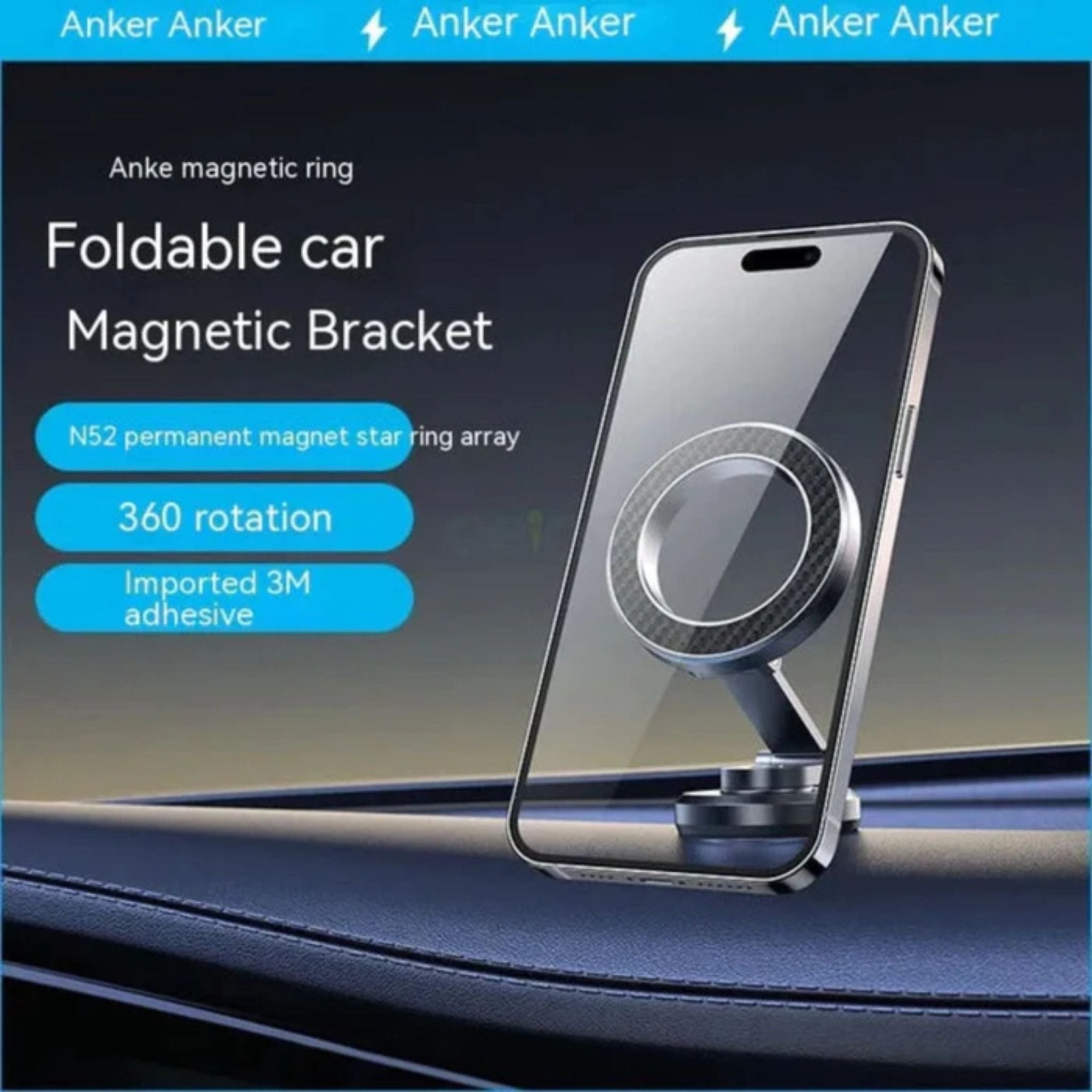 Anker Car Phone Holder Magnetic Bracket 2 - Silver