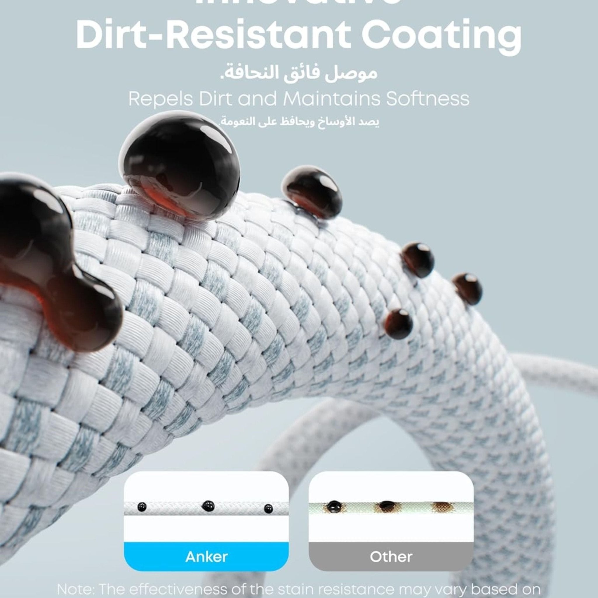 Anker Dirt-Resistant USB-C to USB-C Cable 240W 6ft - White