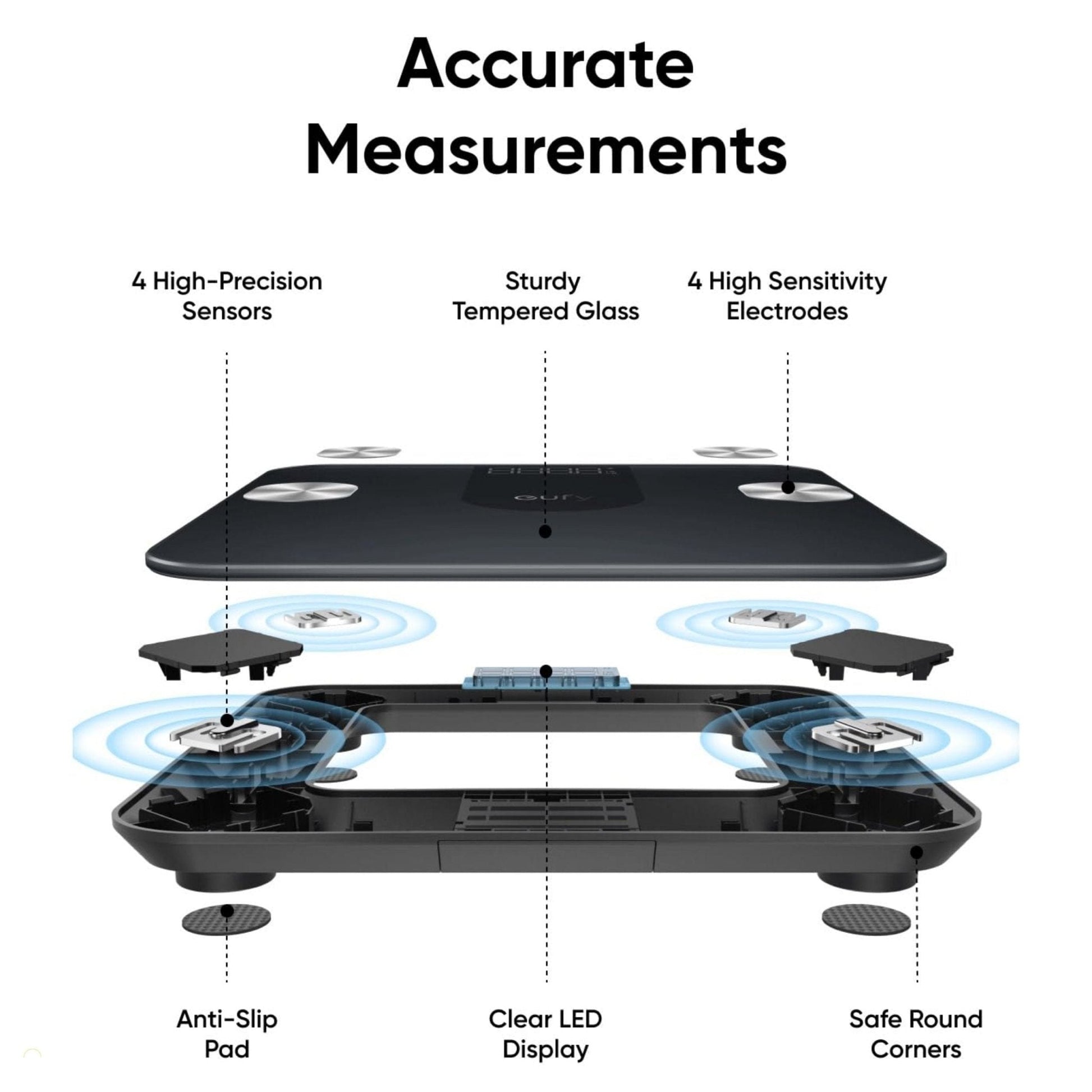 Anker Eufy Smart Scale A1 with Bluetooth - Black