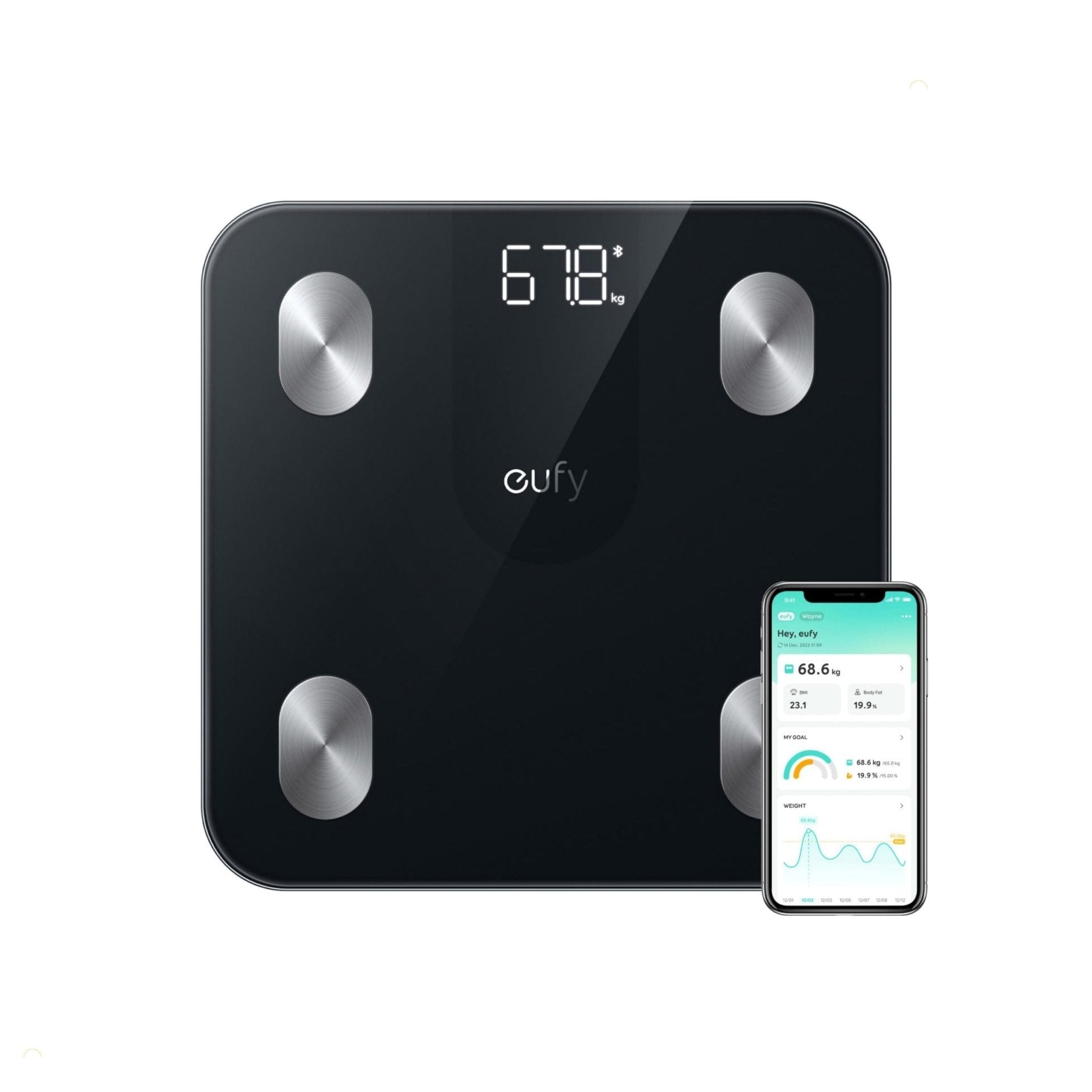 Anker Eufy Smart Scale A1 with Bluetooth - Black