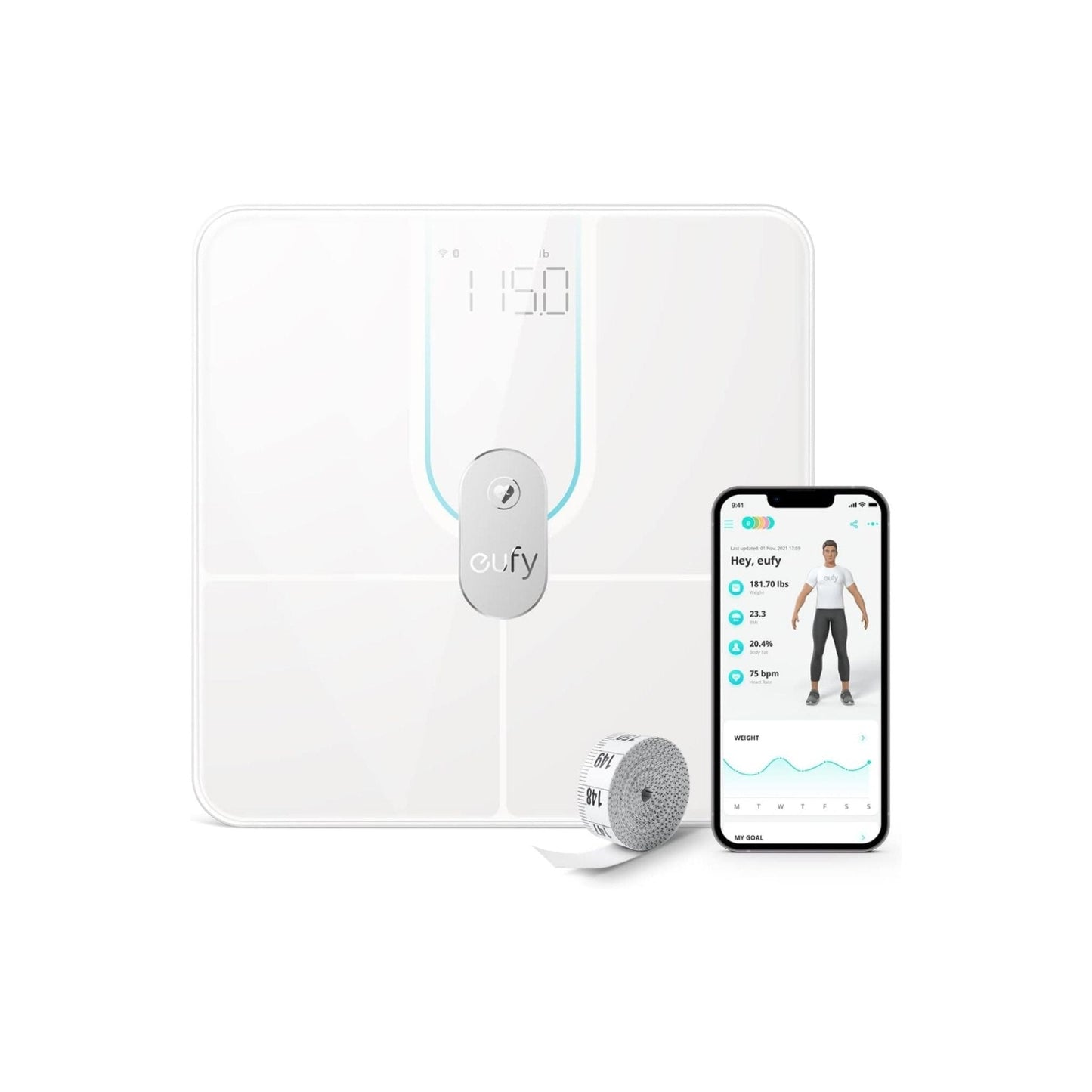 Anker - Eufy Smart Scale P2 With Fitness T9148K11