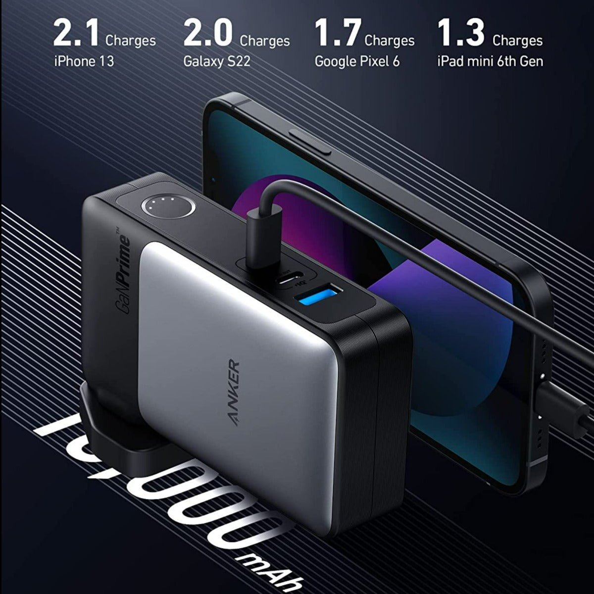Anker GaN Prime 65W Power Bank 733 10000mAh -Black