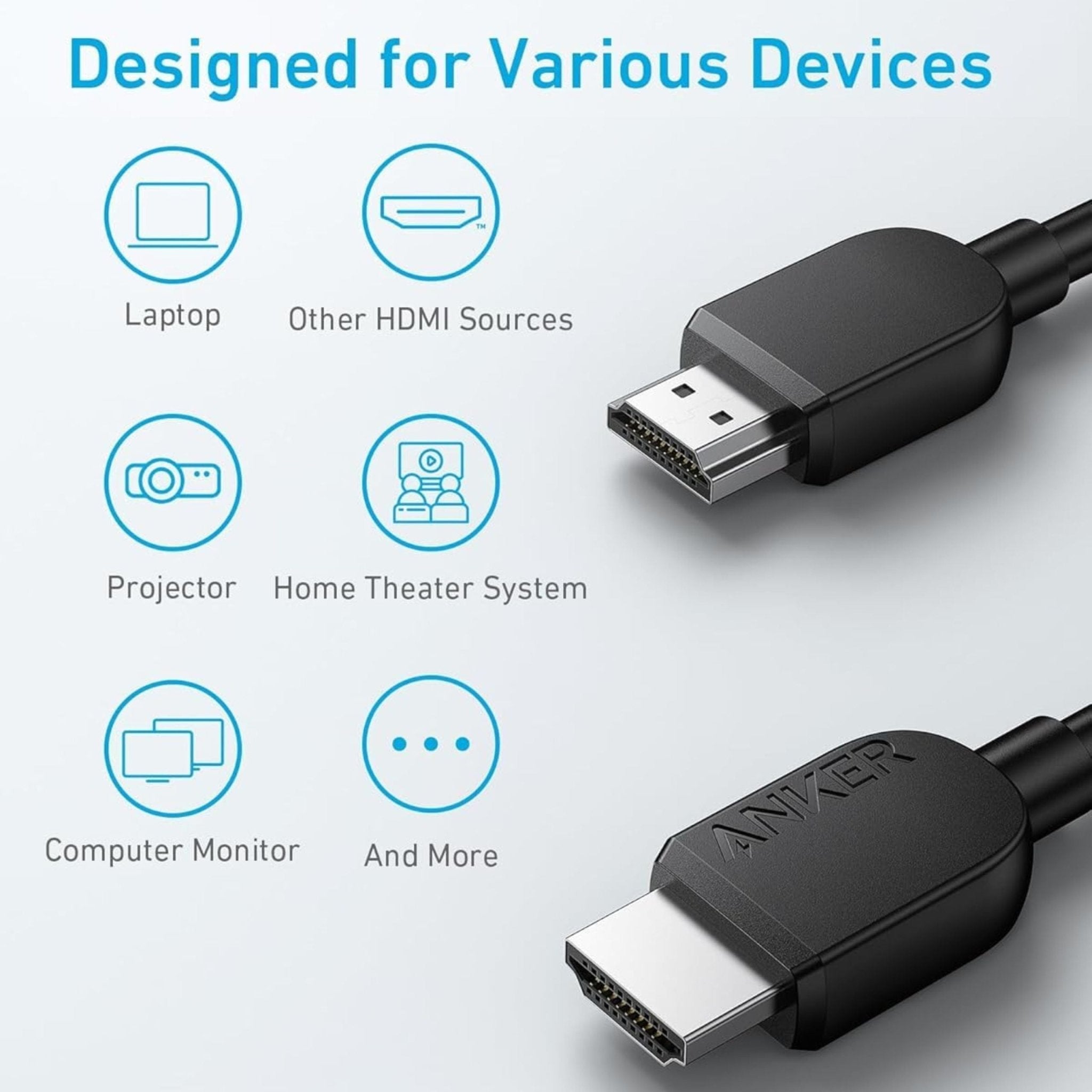 Anker HDMI Cable (2.1 - 8K@60Hz) 2m - Black