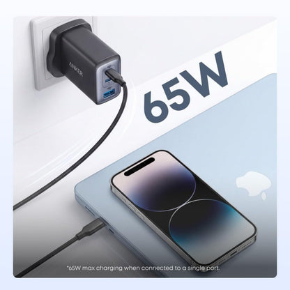 Anker High-Speed 3-in-1 Charger 65W - Black
