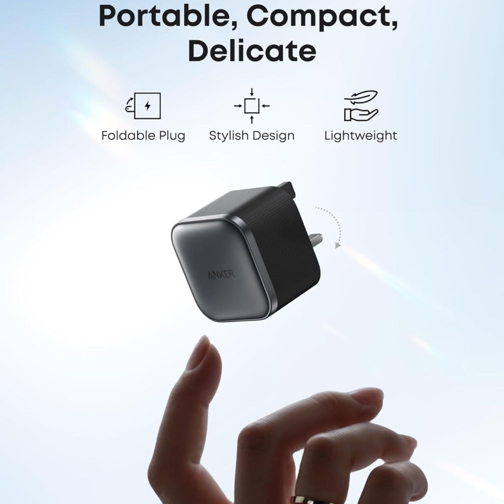 Anker Nano Charger 45W with USB-C Cable - Black