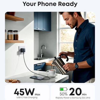 Anker Nano Charger 45W with USB-C Cable - Black