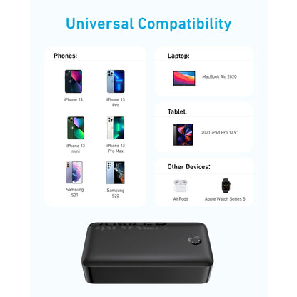 Anker Power Bank, 347 Portable Charger (PowerCore 40K), 40,000mAh Battery Pack with USB-C High-Speed Charging -Black