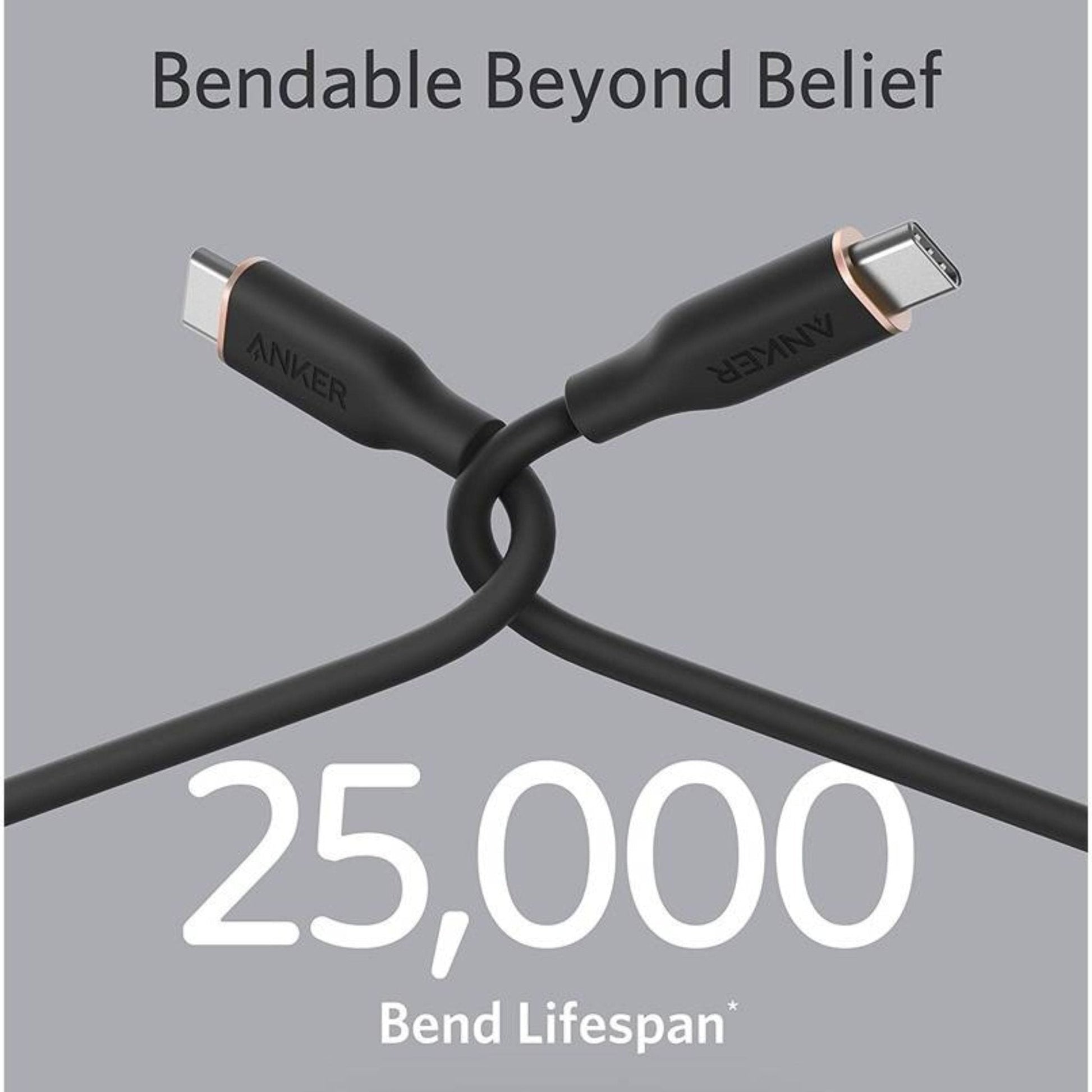 Anker PowerLine III Flow USB-C to USB-C Cable100W 1.8m -Black