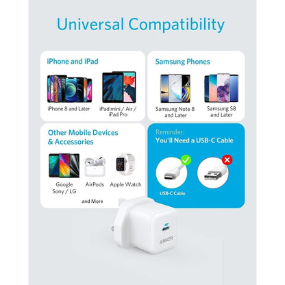 Anker Powerful Yet Portable Powerport III 20w Max USB-C