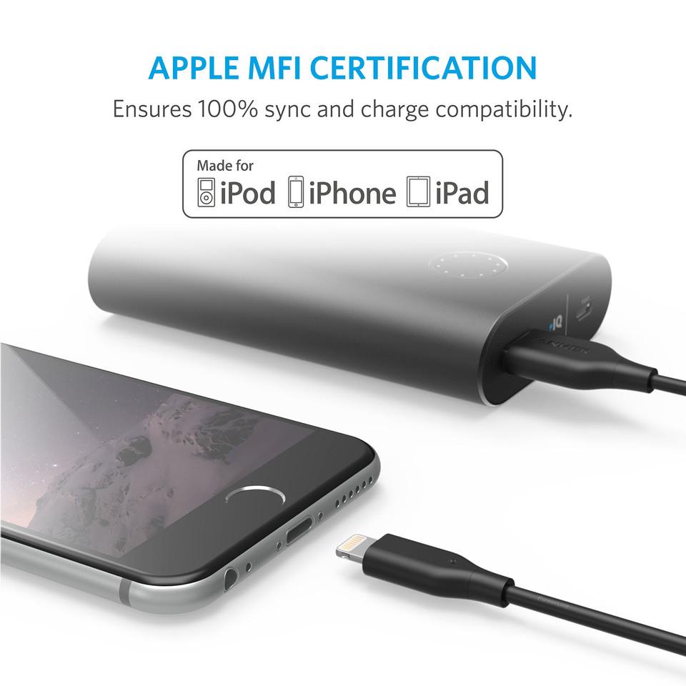 Anker Powerline II With Lightning Connector (0.9m) Black