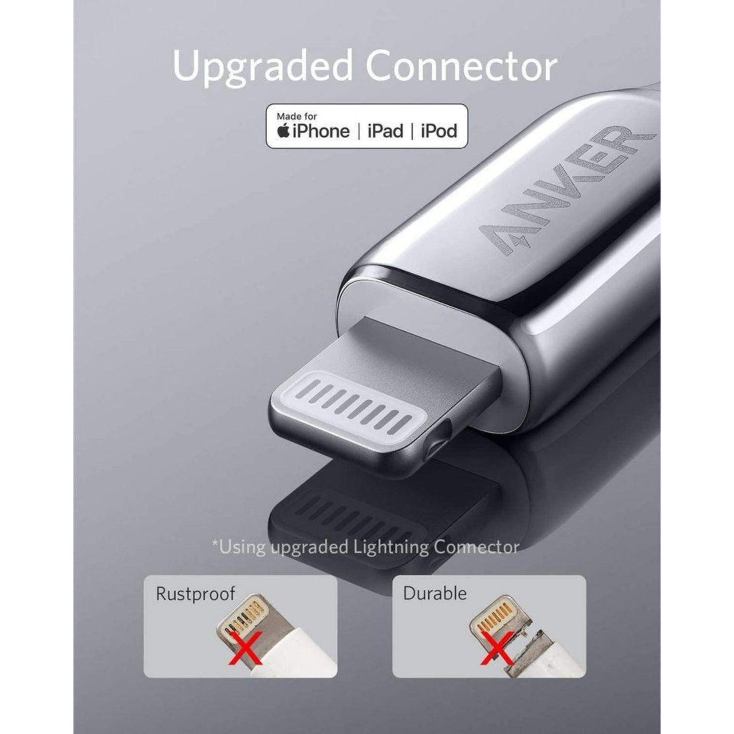 Anker Powerline+ III USB-A C To Lightning 10Ft Silver
