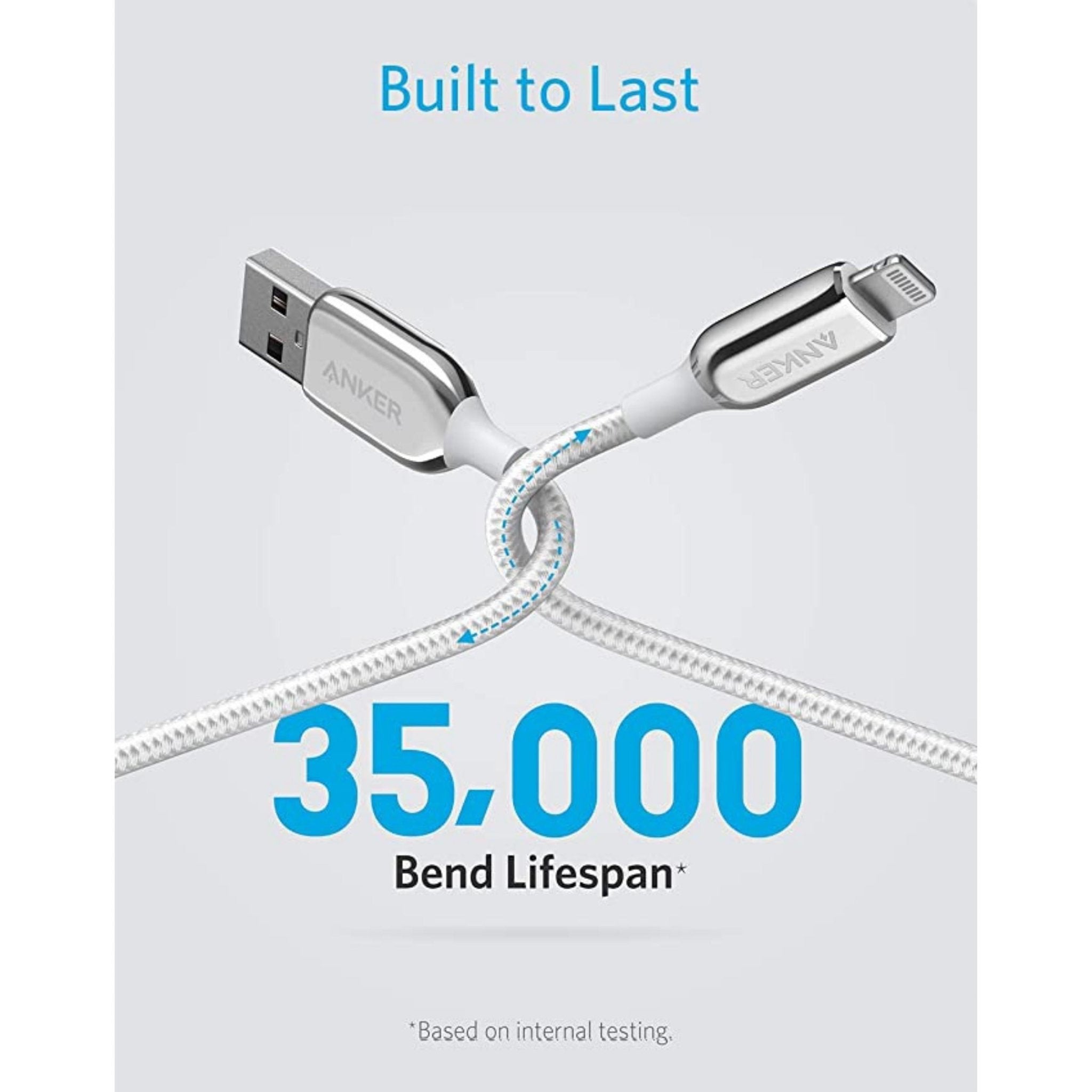 Anker Powerline+ III USB-A C To Lightning 10Ft Silver