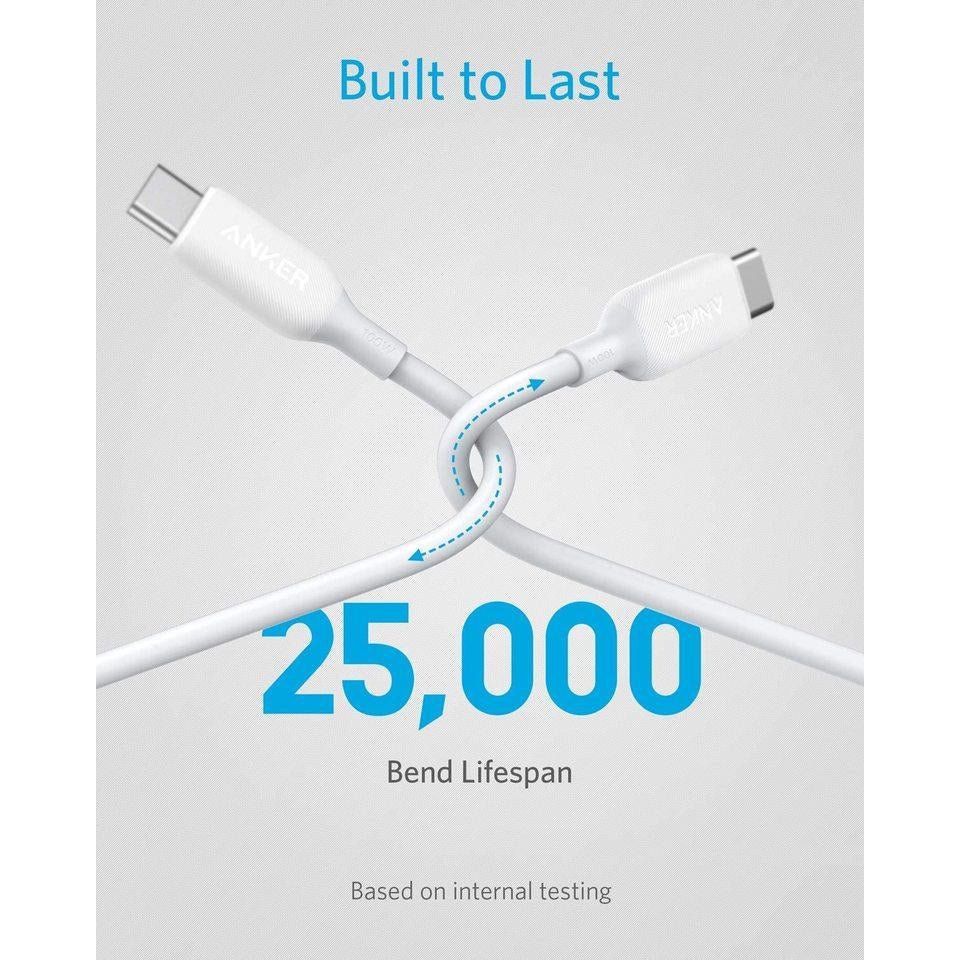 Anker Powerline III USB-C To USB-C 100W 2.0 Cable 1.8M - White