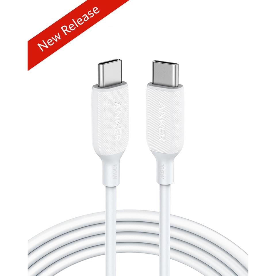 Anker Powerline III USB-C To USB-C 60W 2.0 Cable 0.9M - White